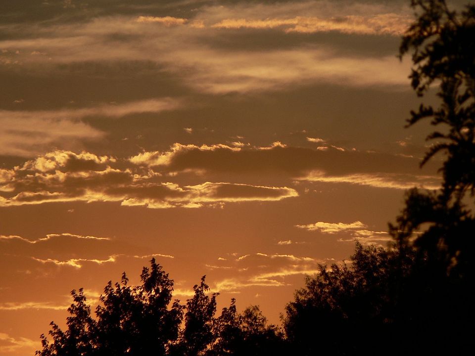 Sunset viewed from deck