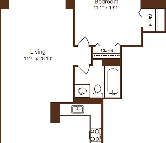 One Bedroom - A6 Floor Plan One Bedroom - A6 Floor Plan
