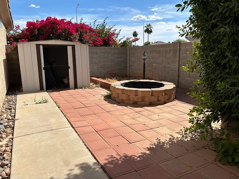 Backyard Extra storage and firebit