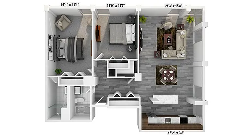 Floor plan 2 Bed Basic
