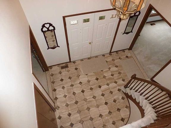 Gorgeous tile and spiral staircase