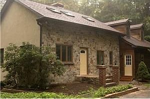 Front of the house - addition is section with dormers
