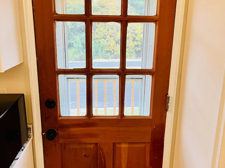 Back door porch access, double door