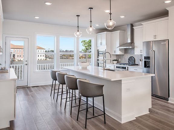 Designer kitchen with access to deck