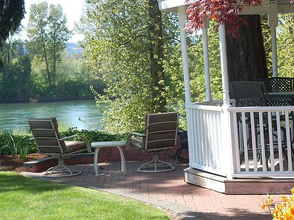 Amazing view of the river from the back yard.