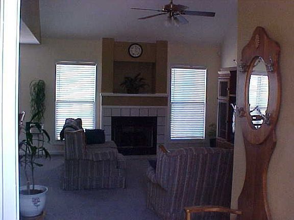 view from entry into living room