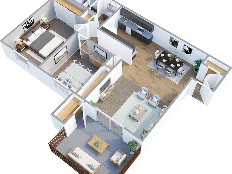 Two Bedroom Two Bedroom