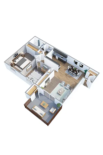 Floor plan Two Bedroom