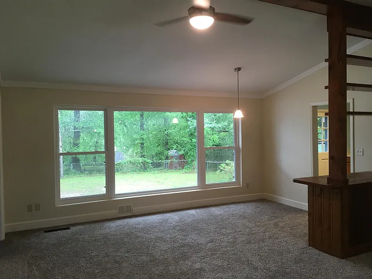 Living room looking out to back yard