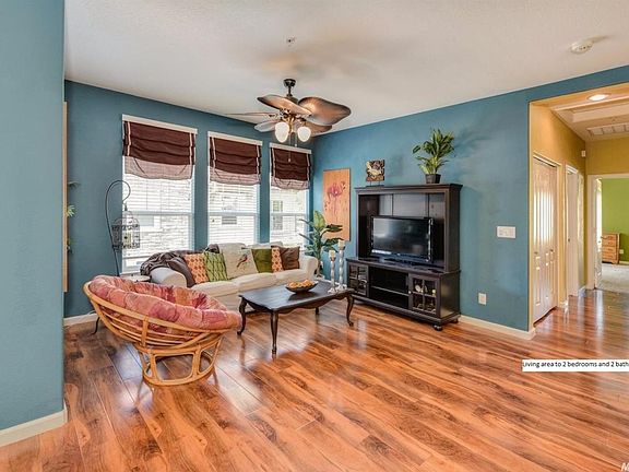 Living room towards bedrooms and bath