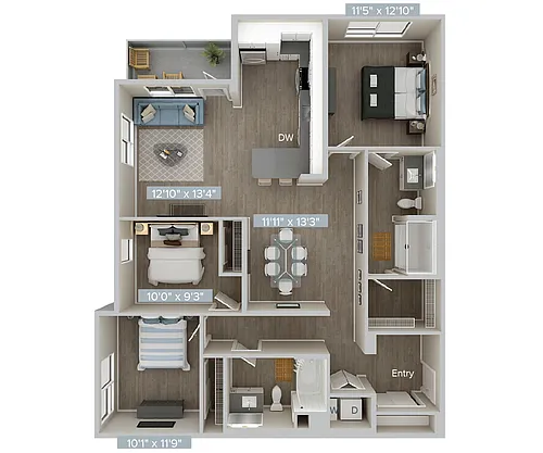 Floor plan C1U-C1S-1319