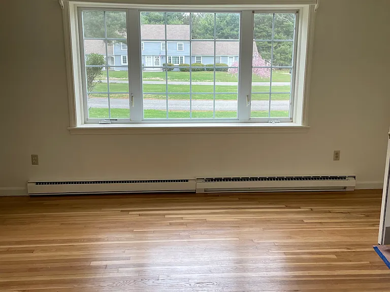 Looking out front window of living room