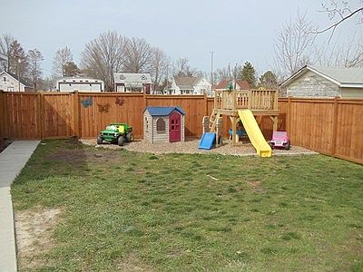 Fenced in back yard