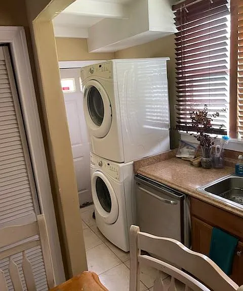 Kitchen with Washer Dryer View