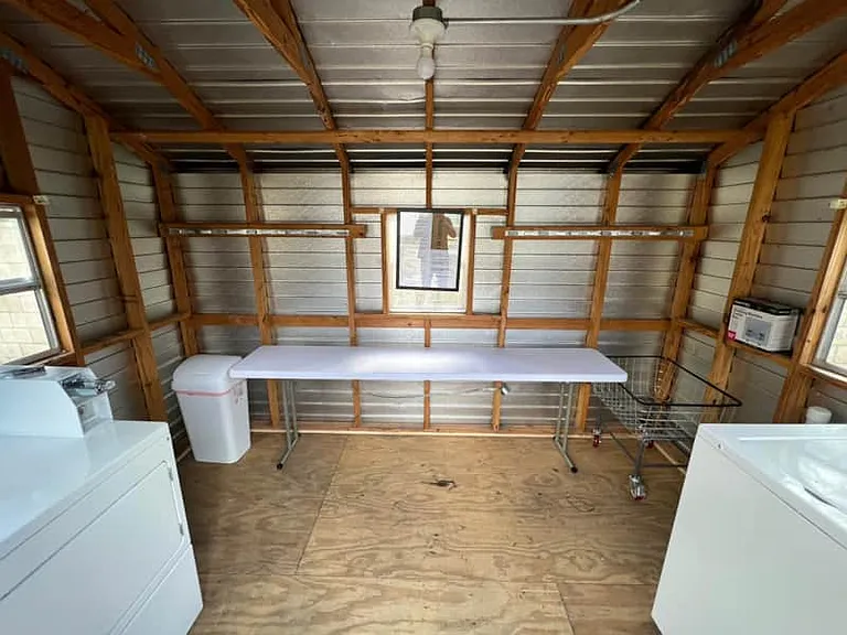 Laundry space with washer and dryer for your use