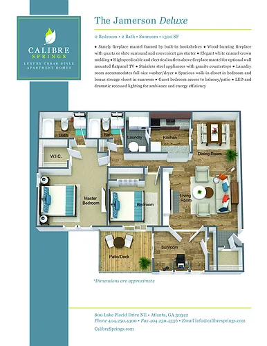 Floor plan Jamerson Deluxe