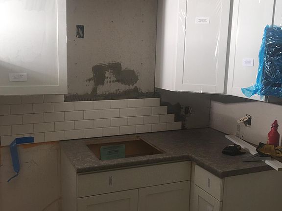 Another angle of kitchen under construction