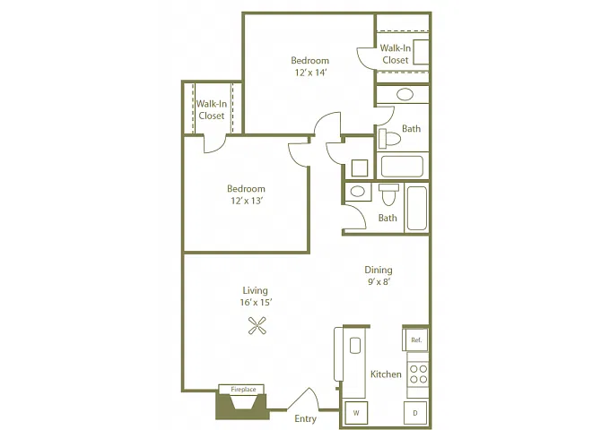 Floor plan Timberwood - Townhome