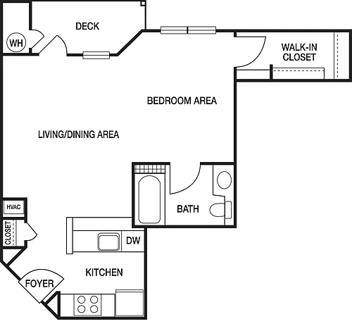 Floor plan 0x1B Renovated