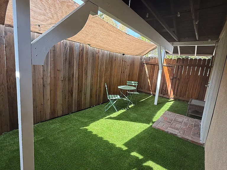 Private Patio with Luxury Turf