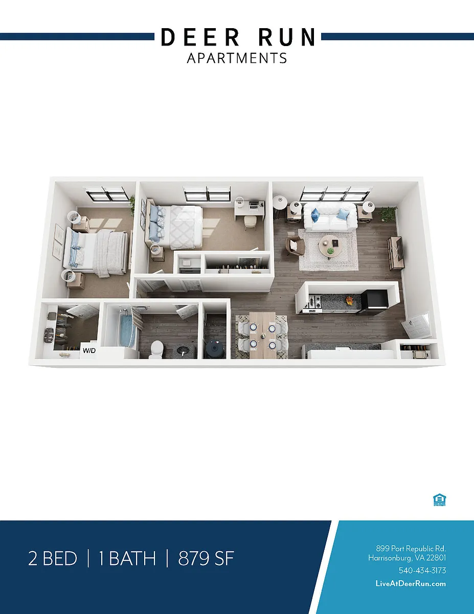 Floor plan TWO BEDROOM