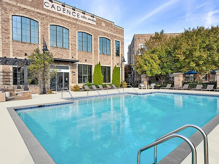 Resort-style, salt water pool