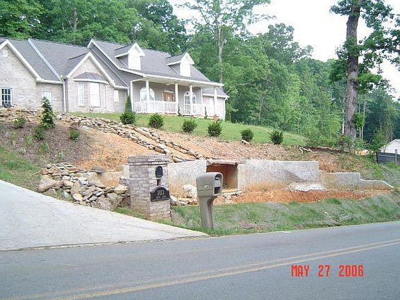 Front of house & pond early on
