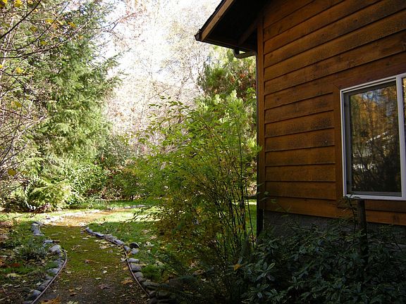 Path past garage to front pasture