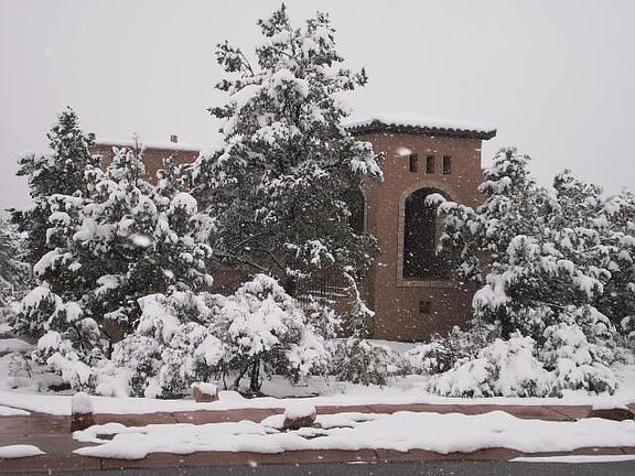 House on a snowy day.