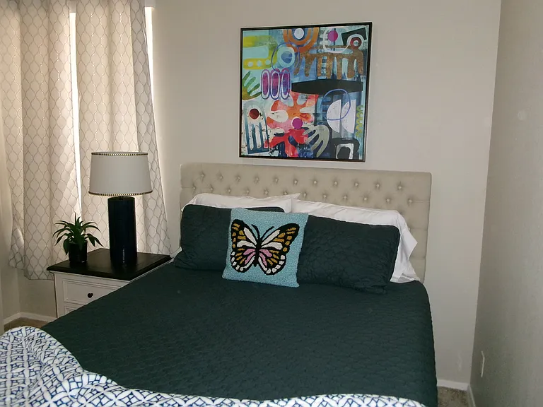 New furniture in bedroom,