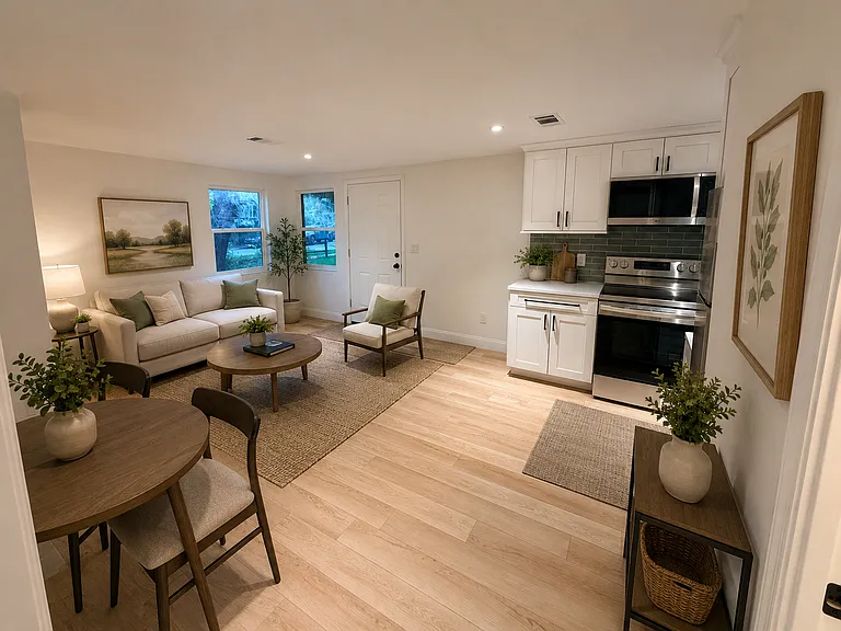 Digital staging of living room