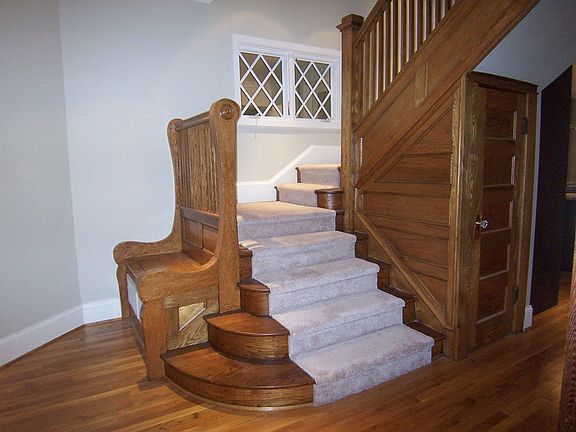 Chestnut Bench and Staircase