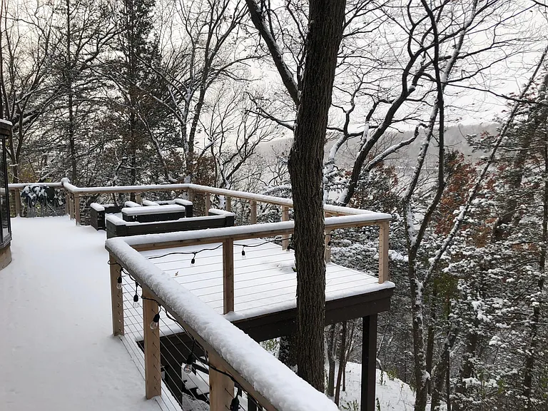 Deck in winter