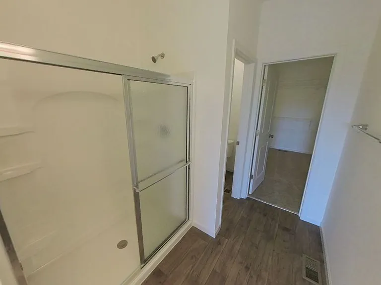 Master Shower, separate toilet room and walk-in closet