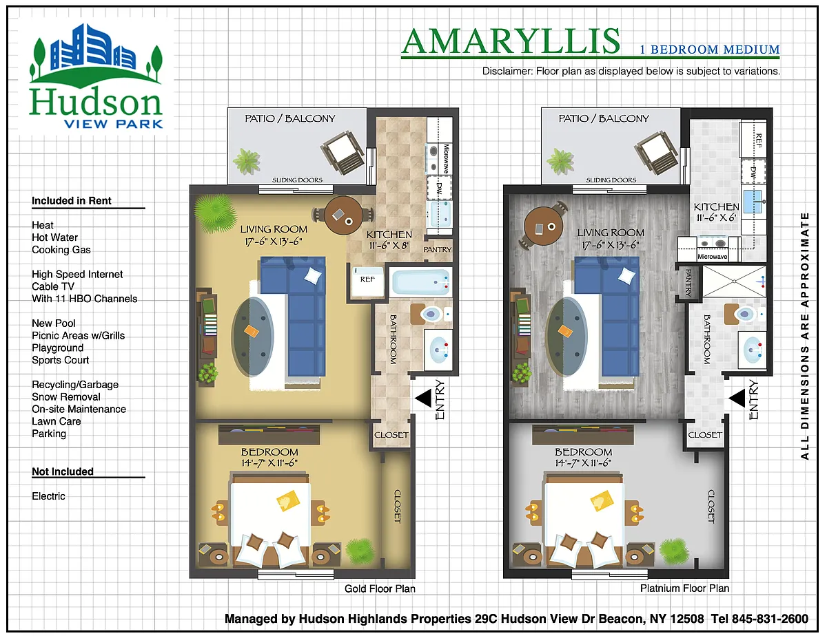 Floor plan 1 BR MD Amaryllis