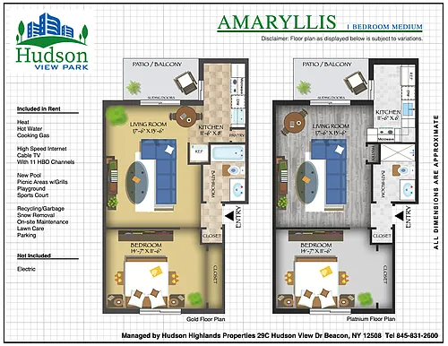 Floor plan 1 BR MD Amaryllis