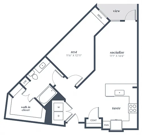 Floor plan 1X1 A7