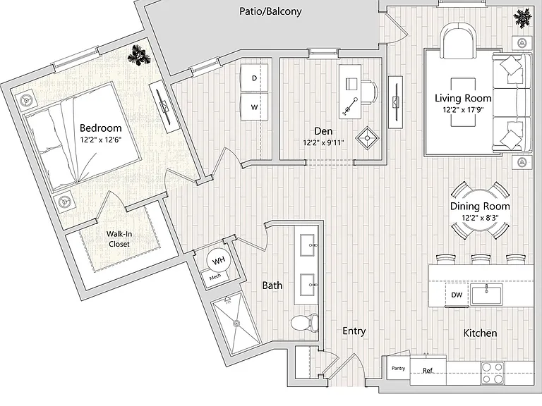 One Bedroom Flex with Den - B3 One Bedroom Flex with Den - B3