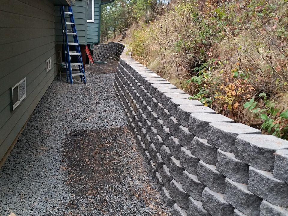 Custom Stone Block Wall
