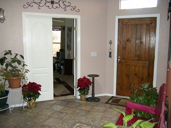 Entry and double door to office