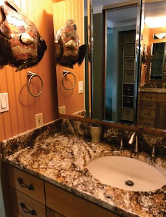 Granite sink & new vanity