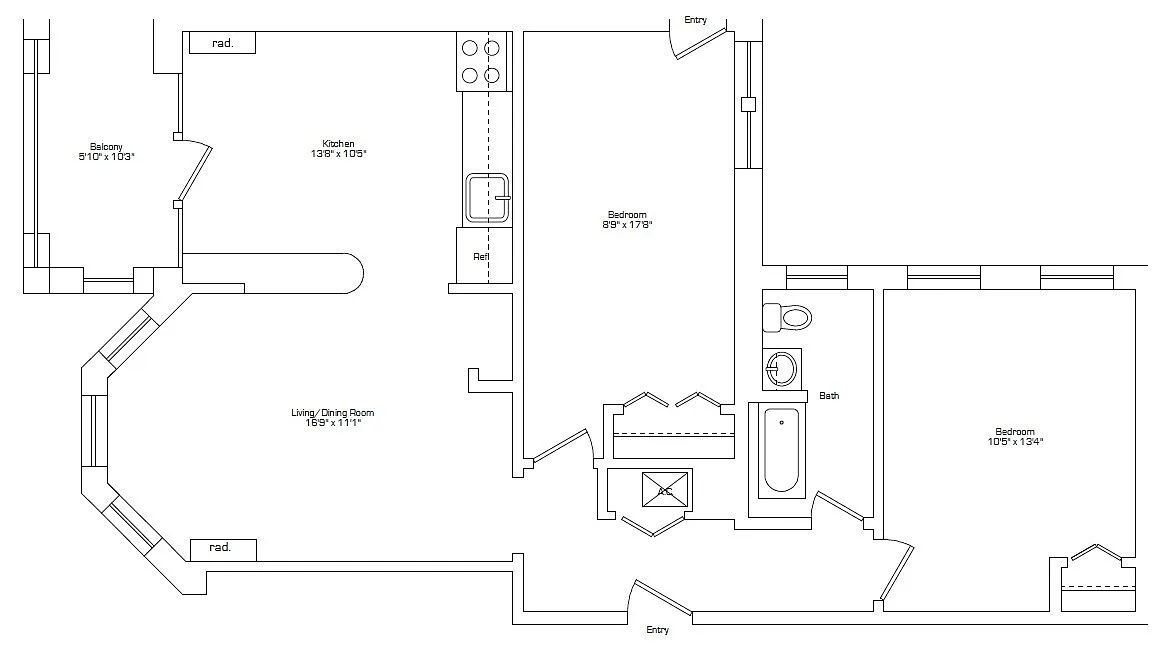 Floor plan 2 Bedroom