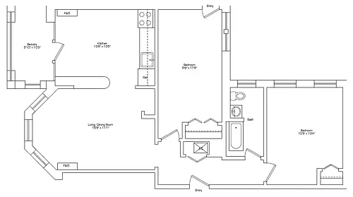 Floor plan 2 Bedroom