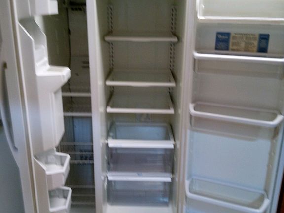 unplugged refrigerator view