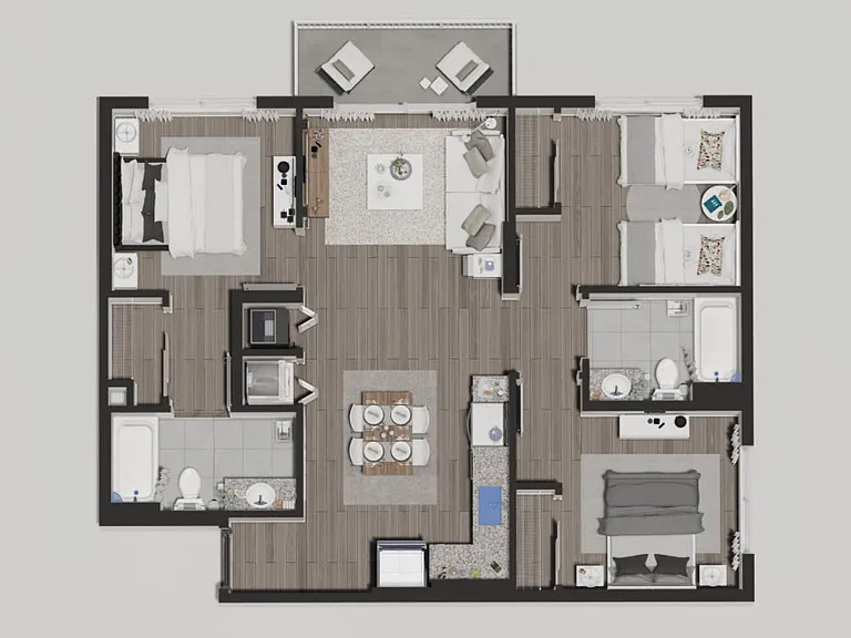 Amelia 3 bedroom C floor plan Amelia 3 bedroom C floor plan