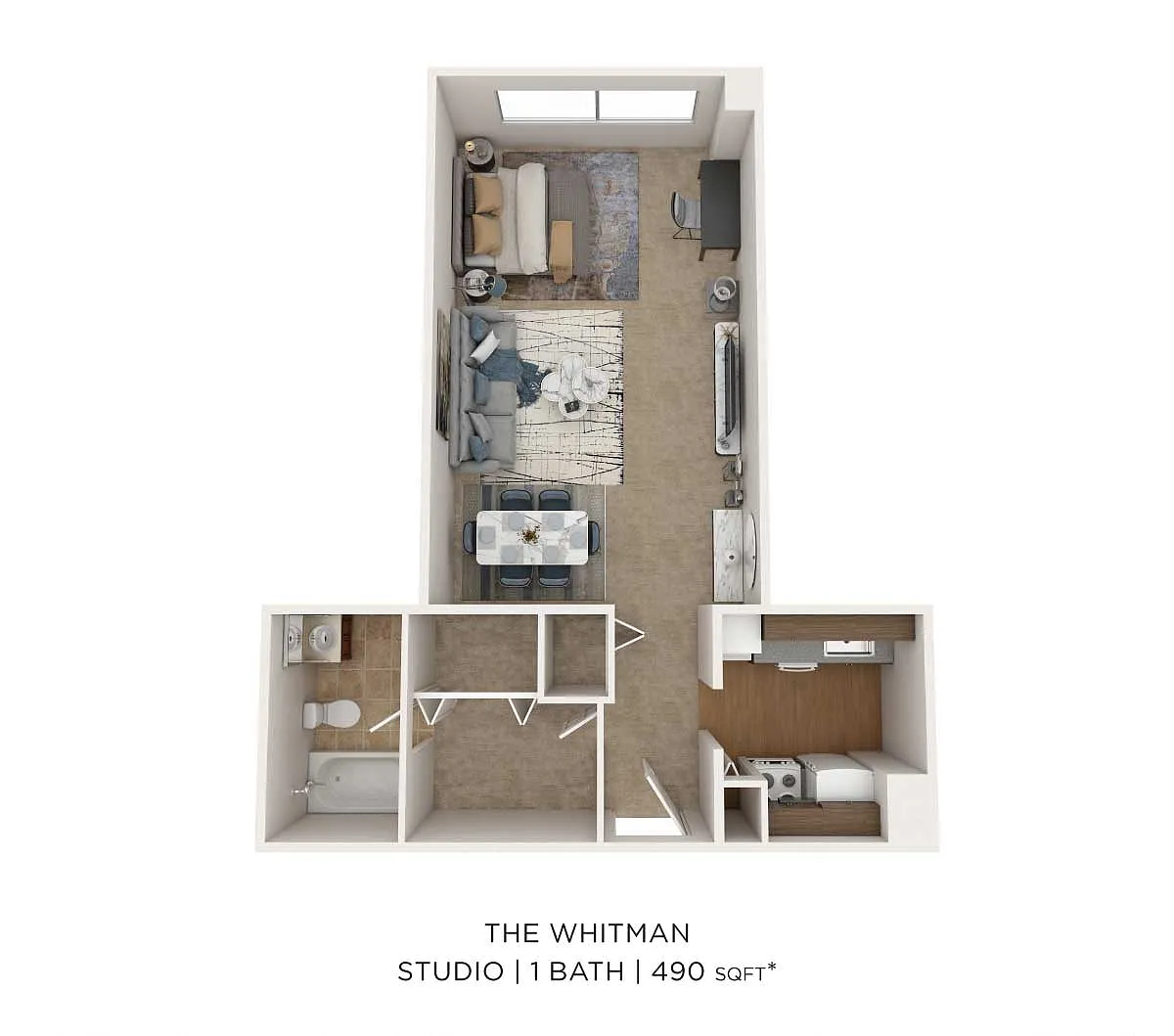 Floor plan Studio-500 sqft