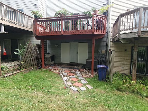 A view of the backyard.