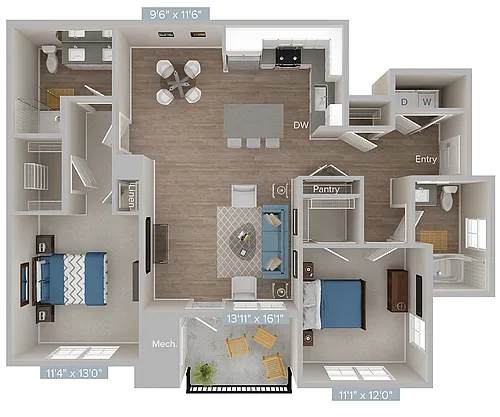 Floor plan B1-1205