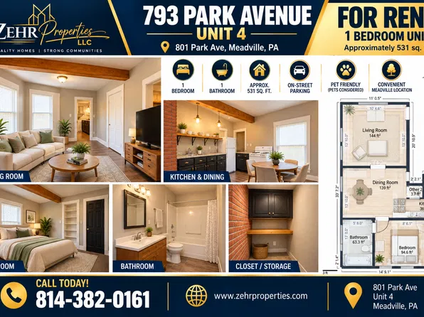 793 Park Ave, 793 Park Ave APT 4, Meadville, PA 16335