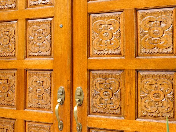 8' African Mahogany Doors